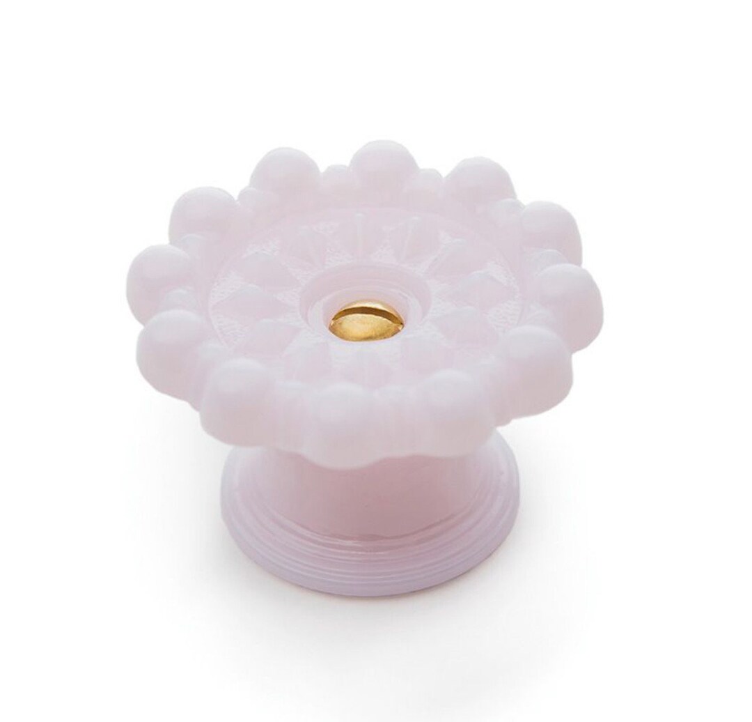 Pink Glass Drawer Pull one by Mosser Glass Bronze Hardware Etsy