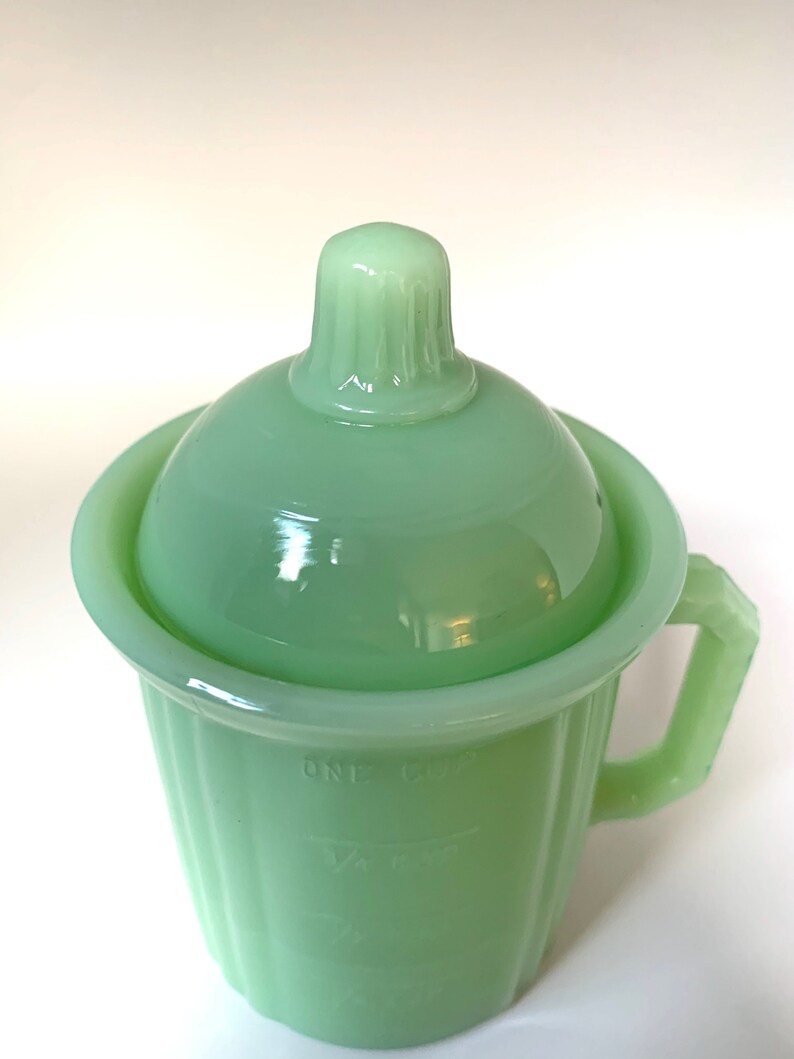 Jadeite Measuring Cup With Lid by Mosser Glass Etsy