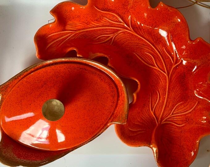 Vintage Chip & Dip Set California Pottery Made in USA Etsy