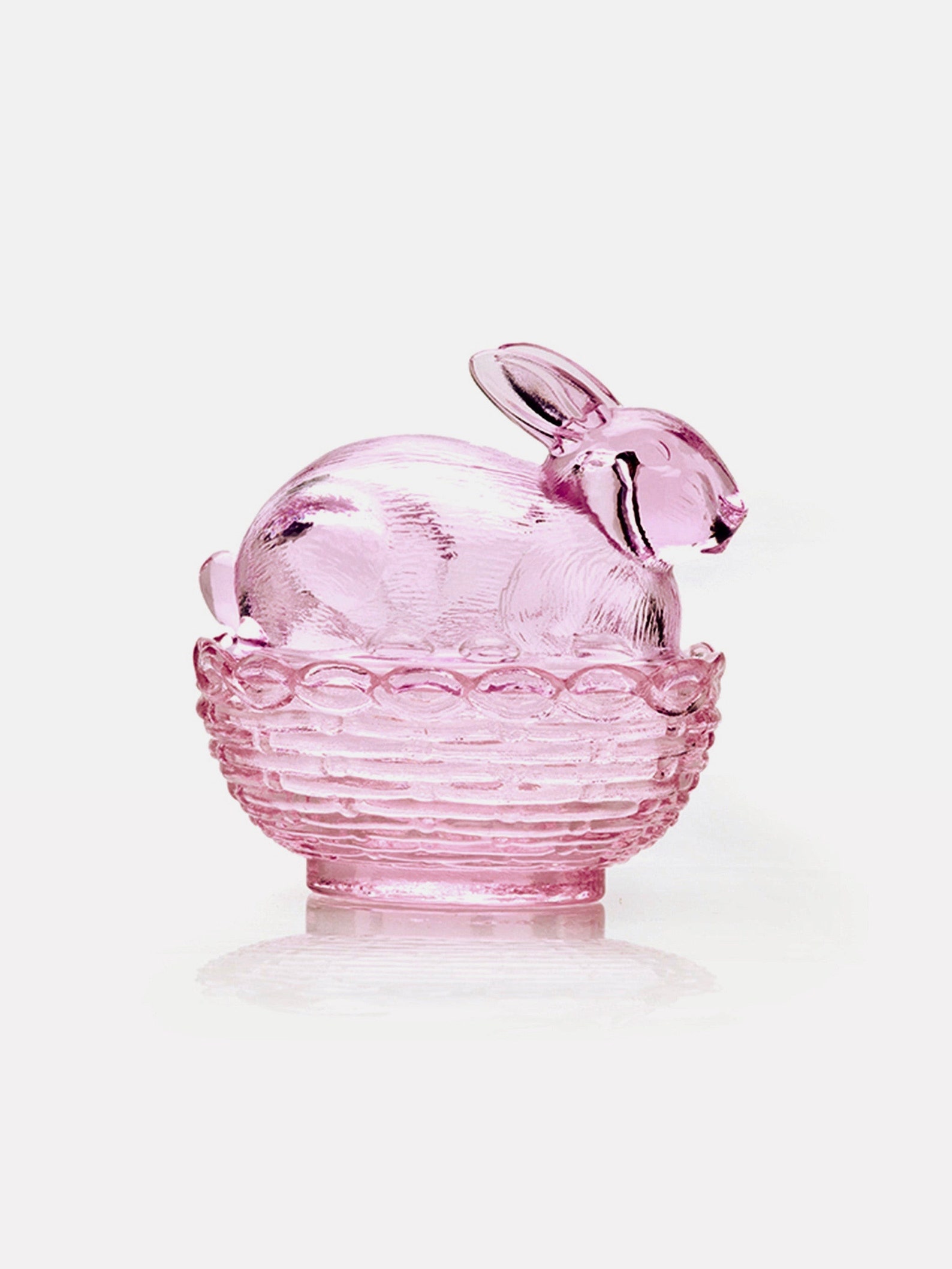 Pink Bunny Candy Dish by Mosser Glass Etsy