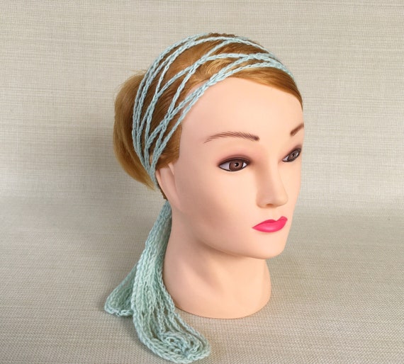 Hippie Headbands for Women, Mesh Crochet Headband, Skinny Hair