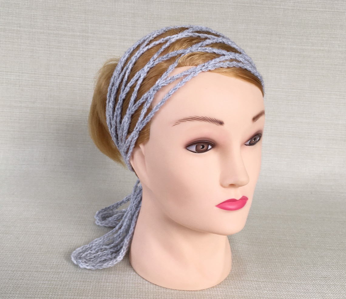 Hippie Head Scarf for Women Boho Headband Scarf With Tails Etsy