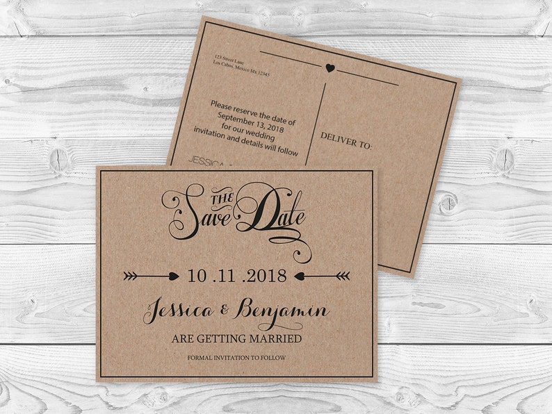 Save The Date Postcards Templates