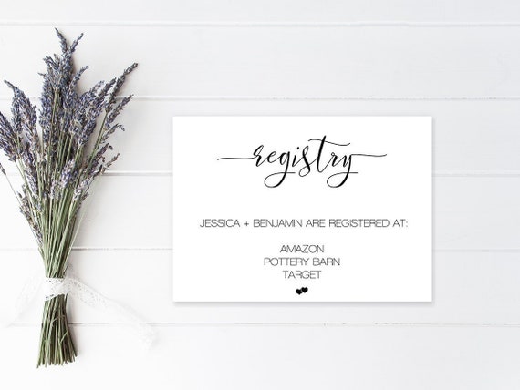 wedding registry template calligraphy registry card printable registry card registry card inserts gift registry card diy you print wedding registry insert templates