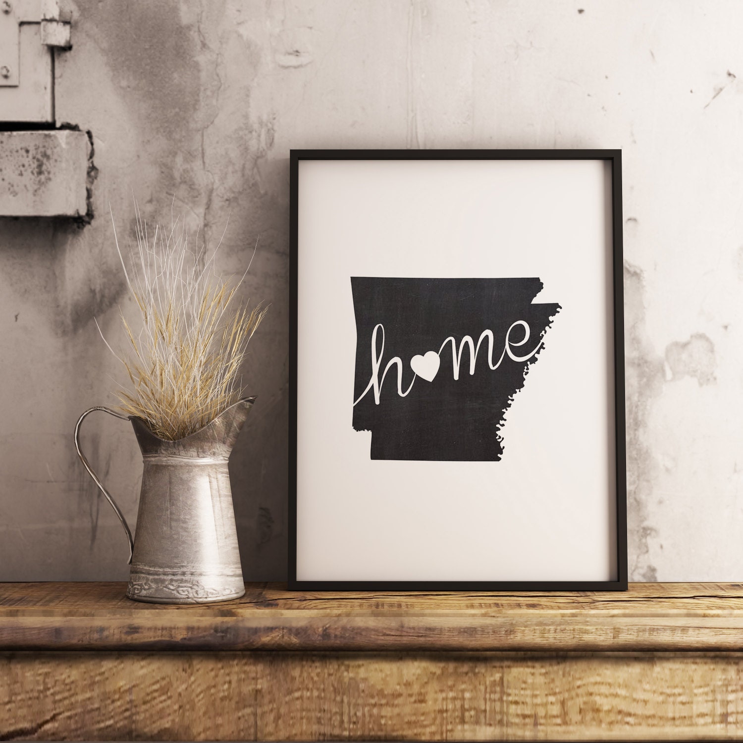 Arkansas Wall Art Chalkboard Home Printable Poster State of