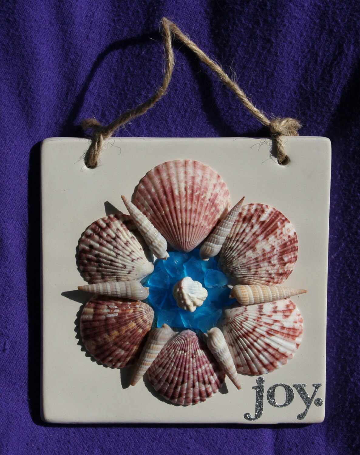 Seashells on ceramic wall art Etsy