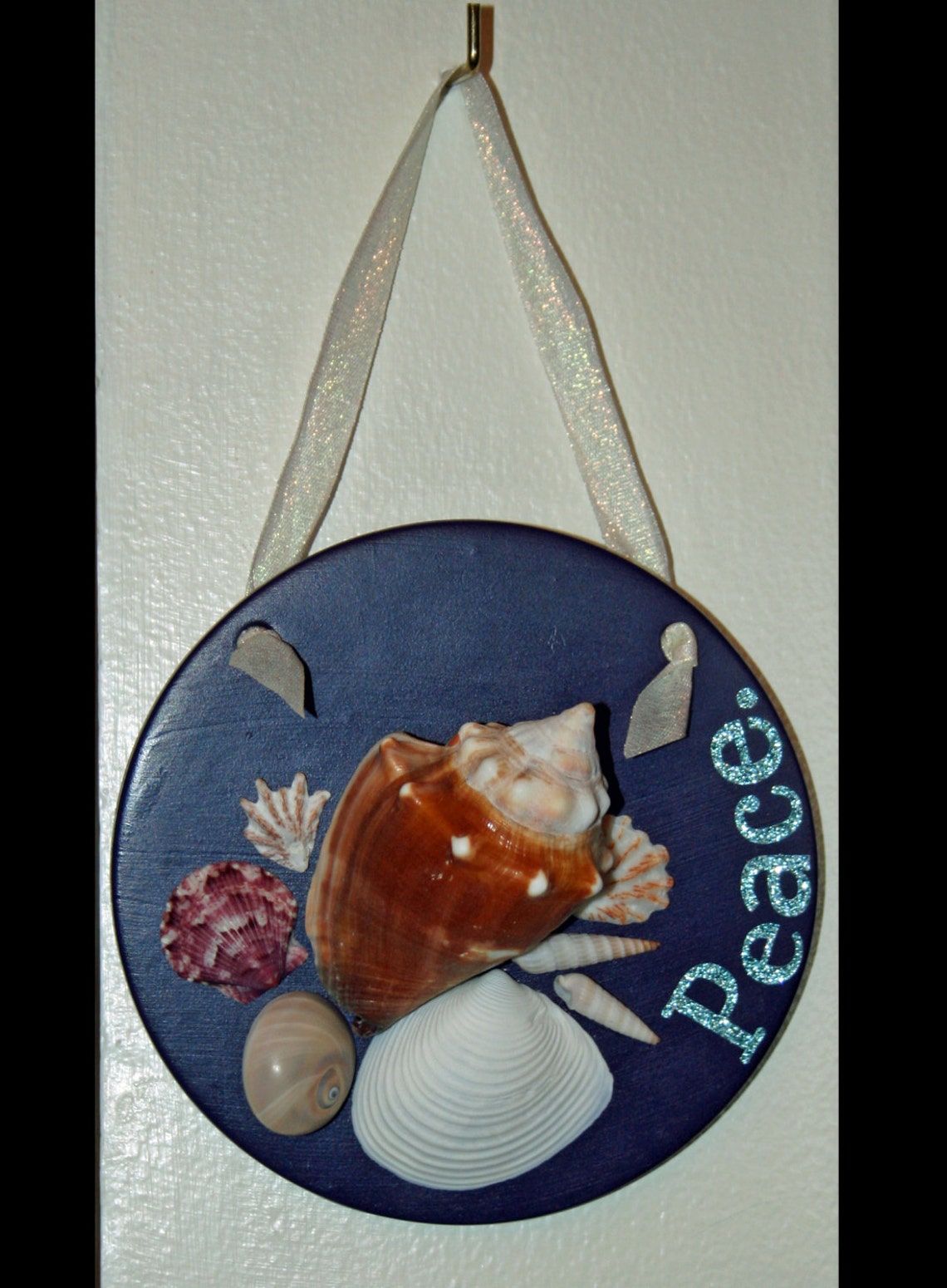 Seashells on ceramic wall art Etsy