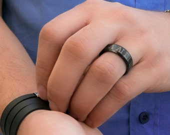 Men's Ring - Men's Stainless Steel Ring - Men's Wedding Band -  Men's Wedding Ring -  Men's Classic Ring - Men's Anniversary Ring