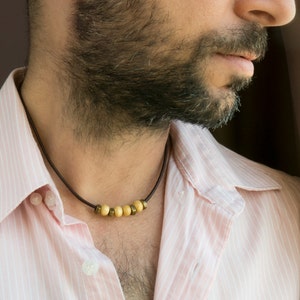 Herren Halskette - Herren Choker Halskette - Herren Leder Kette - Herren Schmuck - Herren Geschenk - Freund Geschenk - Jungs Halskette - Mann Geschenk