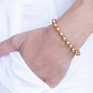 Gouden balarmband - gouden schakelarmband - gouden schakelarmband - gouden minimale armband - minimalistische armband - stapelarmband - Layring