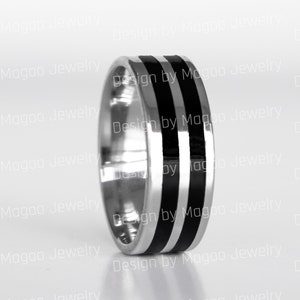 Men&#39;s Stacking Ring - Men&#39;s Ring - Men&#39;s Stainless Steel Ring - Men&#39;s Wedding Ring - Men&#39;s Classic Ring - Men&#39;s Anniversary Ring - Husband