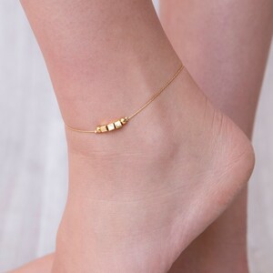 Gold Anklet - Gold Ankle Bracelet - Anklets For Women - Foot Jewelry - Foot Bracelet - Bridal Anklet - Summer Jewelry - Beach Jewelry