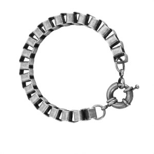 Men Bracelet, Men Silver Chain Bracelet, Mens Metal Cuff Bracelet, Men Vegan Bracelet, Masculine Bracelet, Mens Heavy Metal Bracelet, Eldad