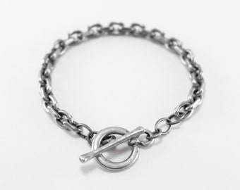 Men's Bracelet - Men's Silver Bracelet - Men's Jewelry - Men's Chain Bracelet - Men's Vegan Bracelet - Men's Gift - Boyfriend Gift - Guys