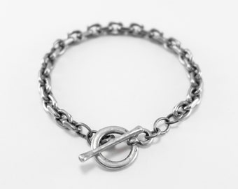 Pulsera de hombre - Pulsera de plata de hombre - Joyería de hombre - Pulsera de cadena de hombre - Pulsera vegana de hombre - Regalo de hombre - Regalo de novio - Chicos