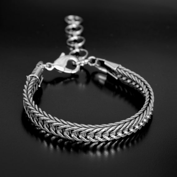 Men Heavy Bracelet - Men Silver Bracelet - Men Jewelry - Men Heavy