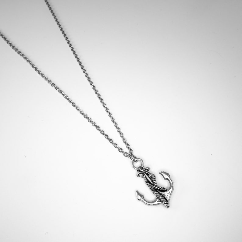 Men Necklace Men Stainless Steel Necklace Men Anchor Etsy