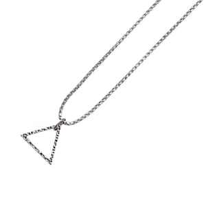 Men Necklace - Men stainless steel Necklace - Men Triangle Necklace - Men Jewelry - Men Gift - Boyfriend Gift - Husband Gift - Dad Gift