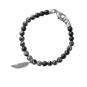 Men Beaded Bracelet - Men Strech Bracelet - Men Bracelet - Men Jewelry - Men Gift - Husband Gift - Boyfriend Gift - Gemstone Bracelet - Male