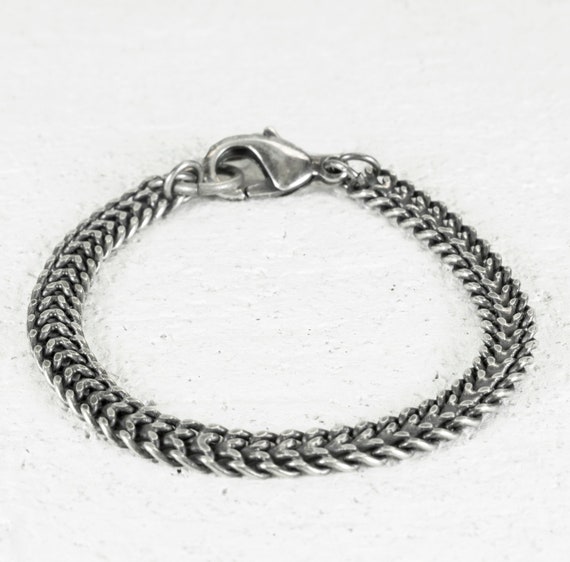 Buy Hand-engraved Silver Chain Bracelet Sterling Silver Eagle Head Gray  Handmade, Handmade Sterling Silver Jewelry for Men, Summer Jewelry Online  in India - Etsy