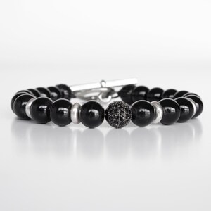 Men Beaded Bracelet - Men Strech Bracelet - Men Bracelet - Men Jewelry - Men Gift - Husband Gift - Boyfriend Gift - Gemstone Bracelet - Male