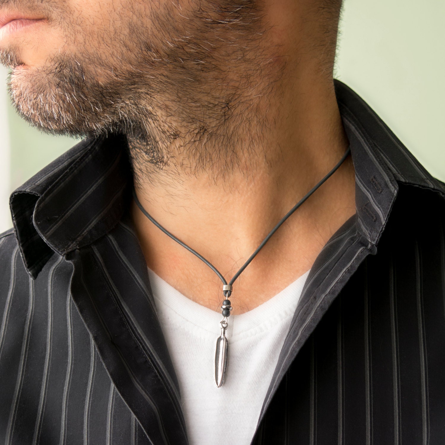 Men's Necklace Men's Choker Necklace Men's Etsy Israel