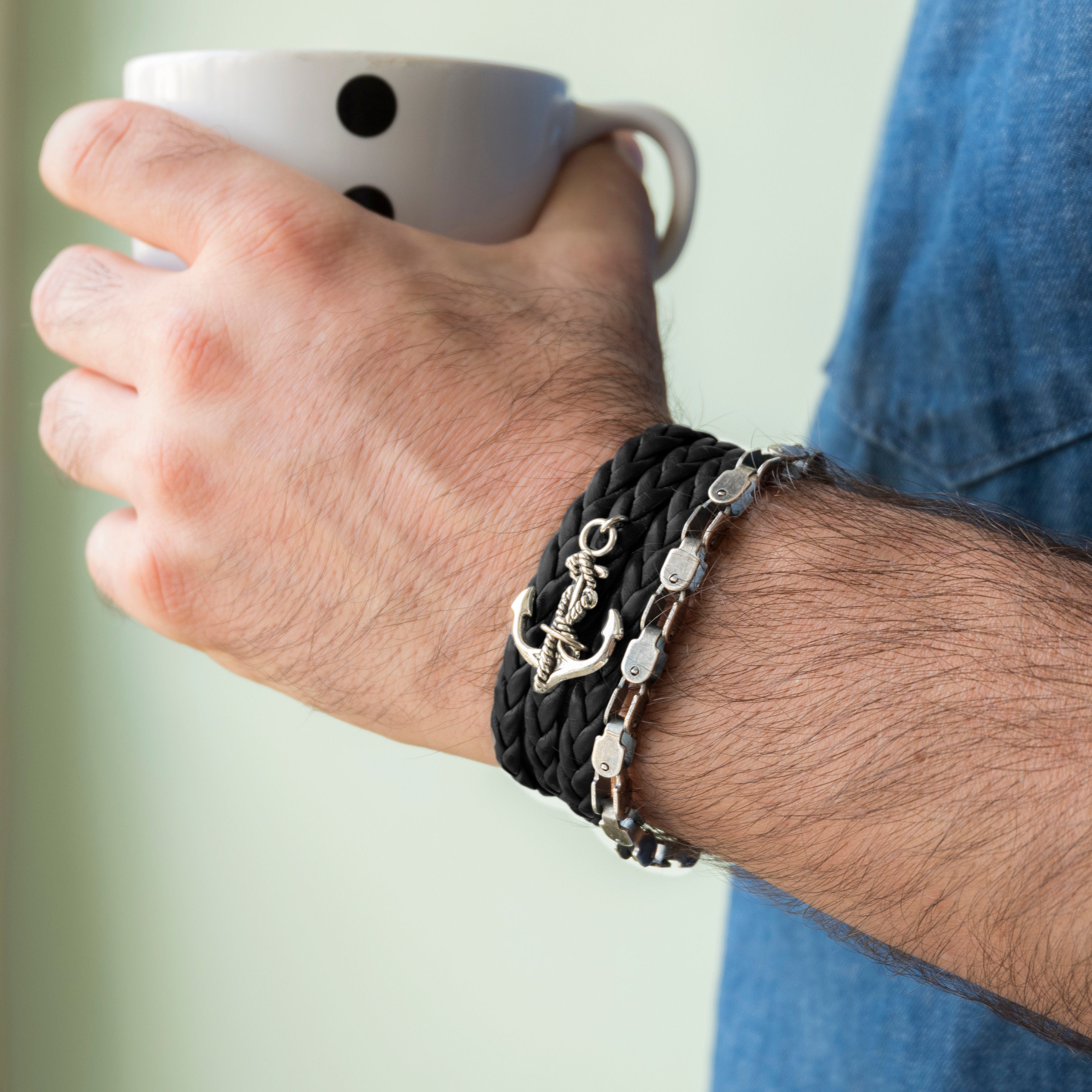 Men's Bracelet Set Men's Vegan Bracelet Men's Etsy Israel