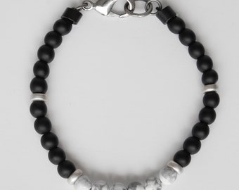 Men's Bracelet - Men's Beaded Bracelet - Men's Strech Bracelet - Men's Jewelry - Men's Gift - Husband Gift - Boyfriend Gift - Gemstone