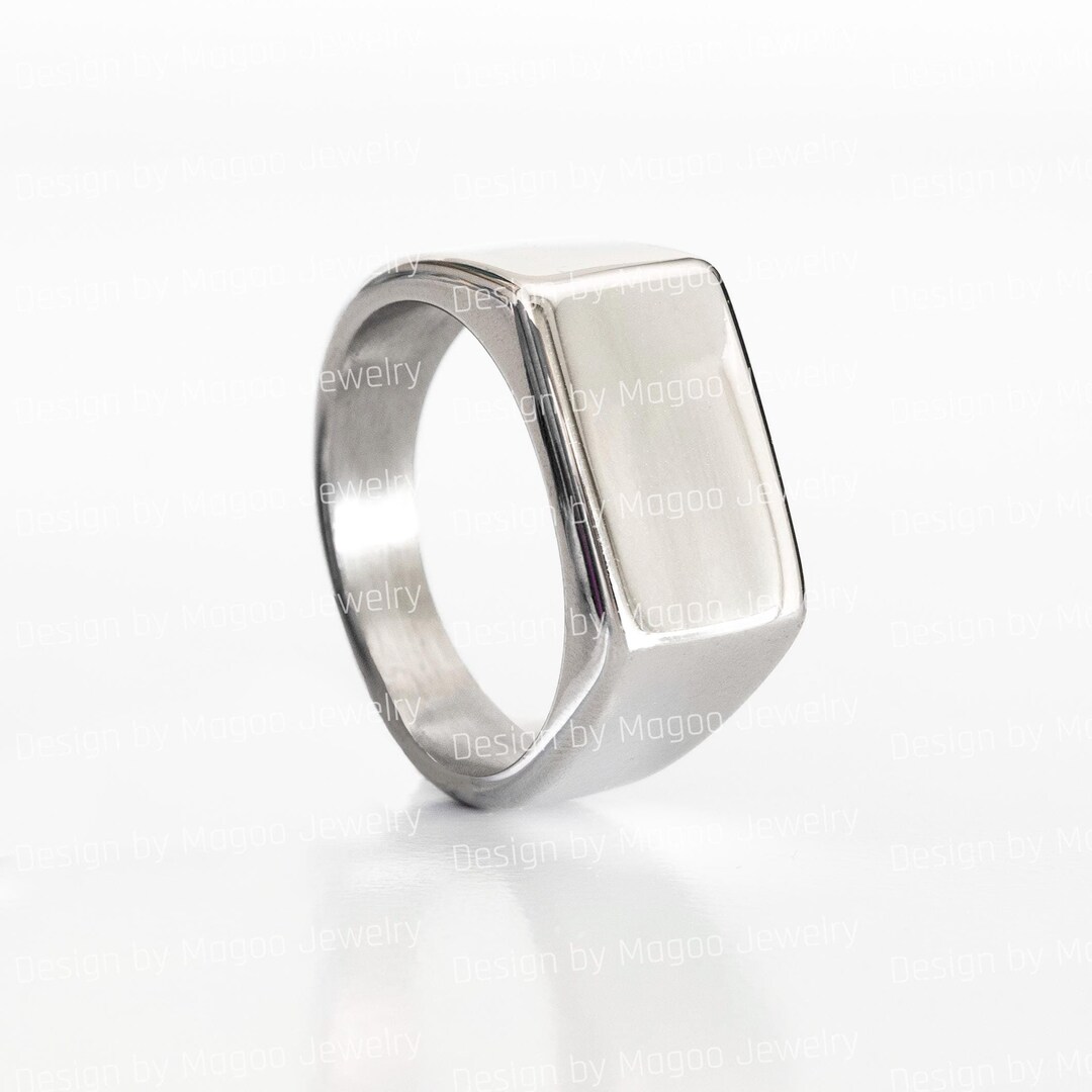 Men's Stacking Ring - Men's Ring - Men's Silver Ring - Men's Stainless ...