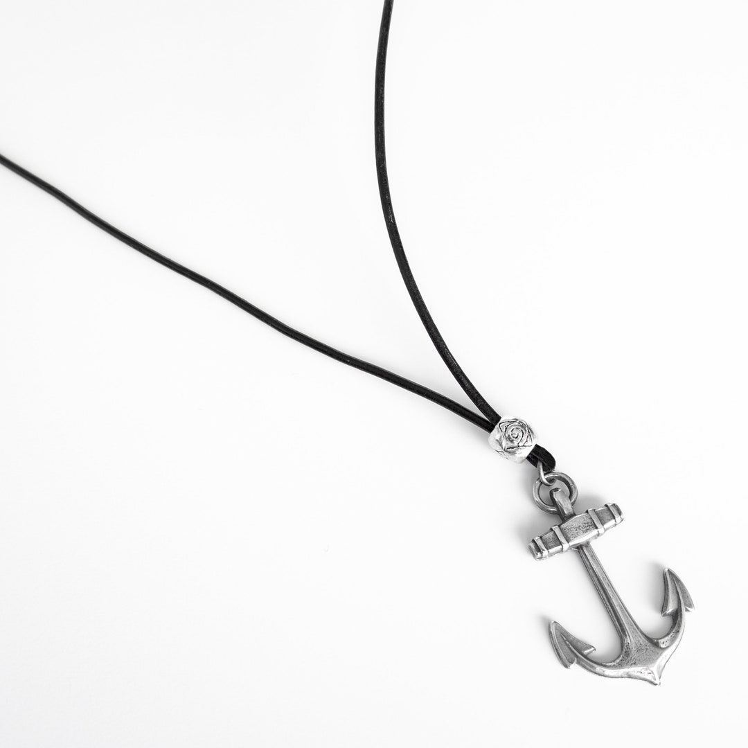 Men's Necklace Men's Anchor Necklace Men's Etsy