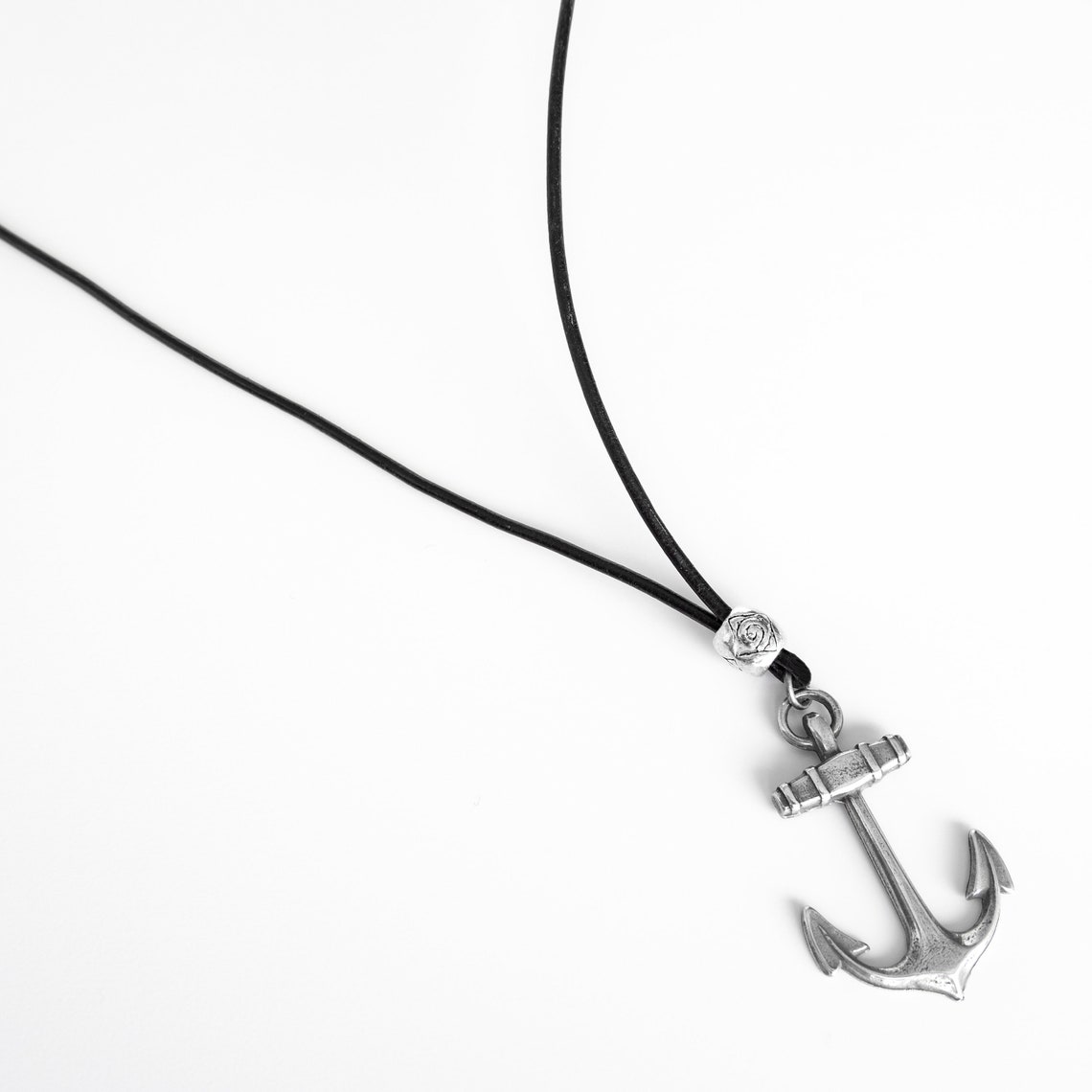 Men's Necklace Men's Anchor Necklace Men's Etsy Israel