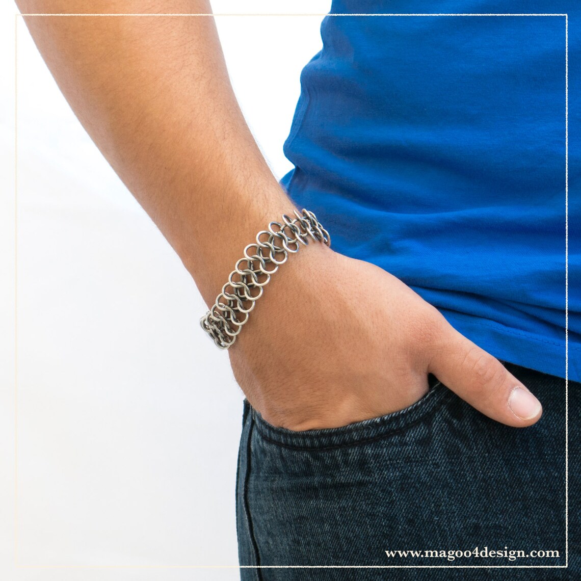 Men's Bracelet Men's Silver Bracelet Men's Etsy