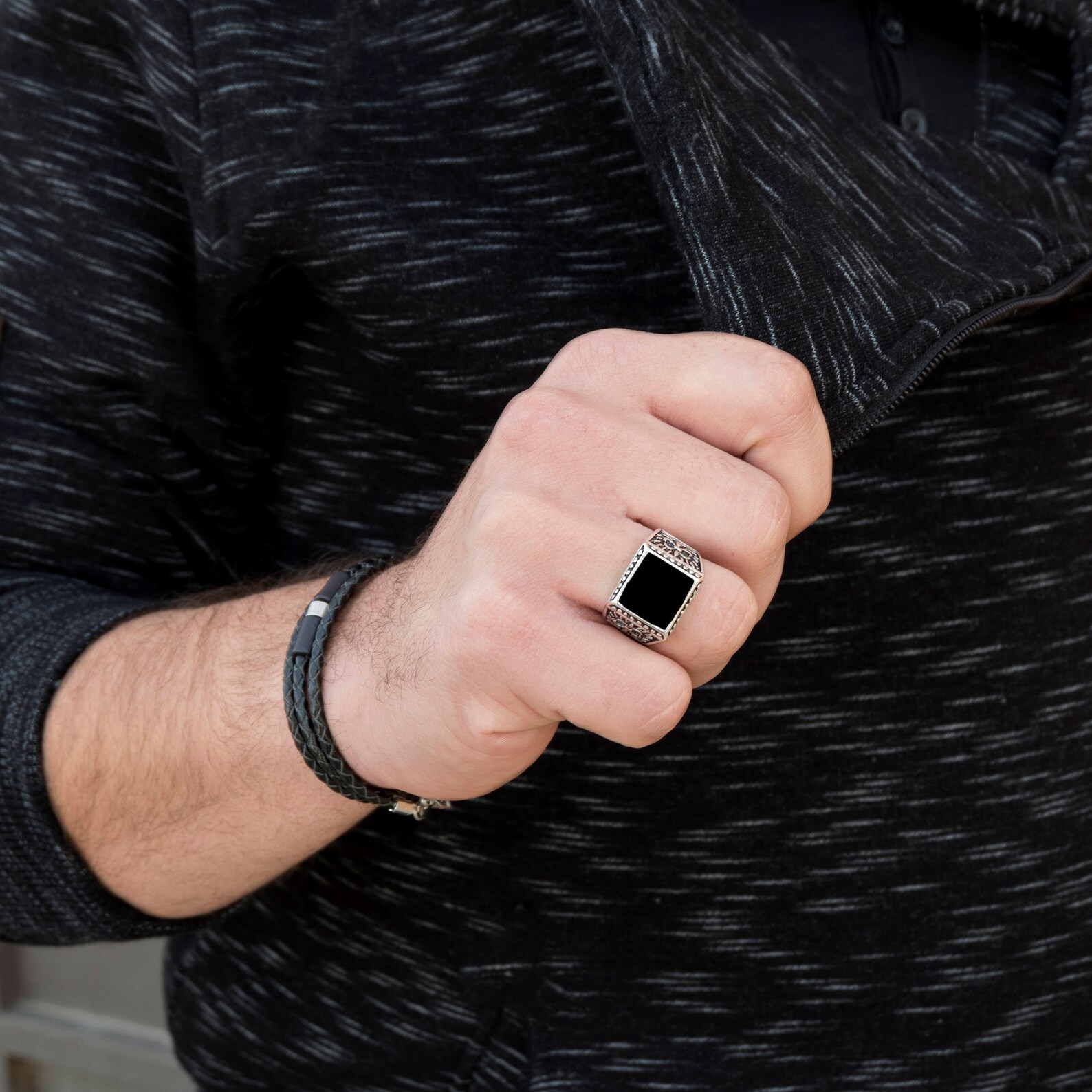 Men's Stacking Ring Men's Ring Men's Silver - Etsy Israel