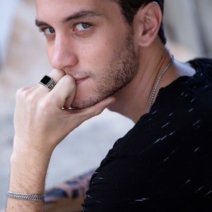 Men Stacking Ring Men Ring Men Silver Ring Classic Ring Men Jewelry ...