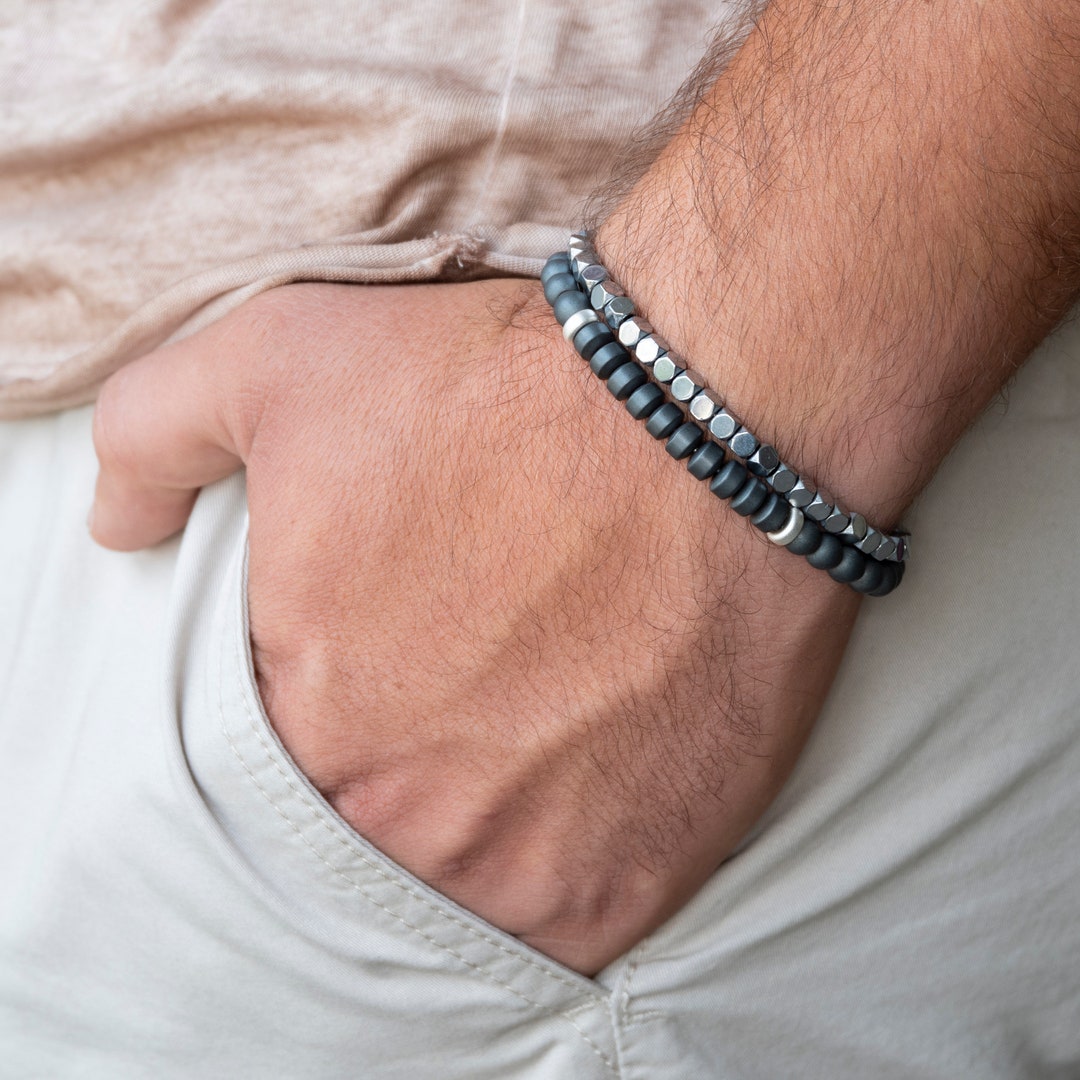 Men Beaded Bracelet Set Men Strech Bracelet Men Bracelet Men Jewelry