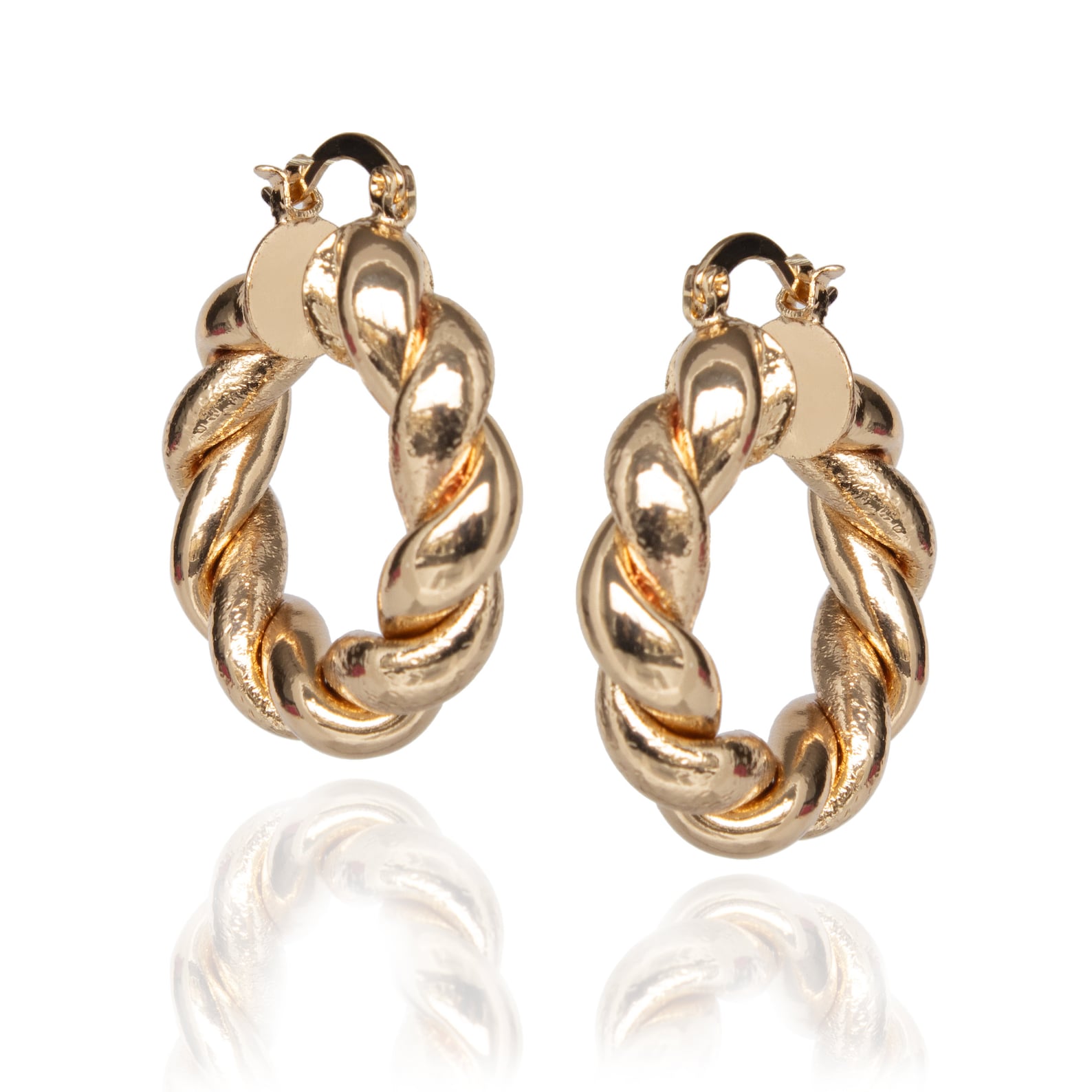 Silvia Gold Hoop Earrings - Vintage Style main image 1