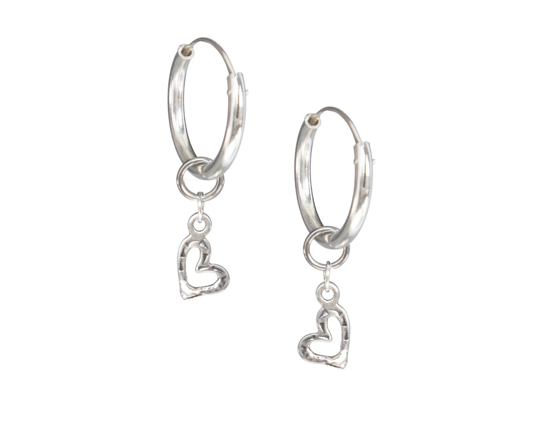 9ct Gold Argos Silver Heart Earrings Heart Hoop Argos Ladies