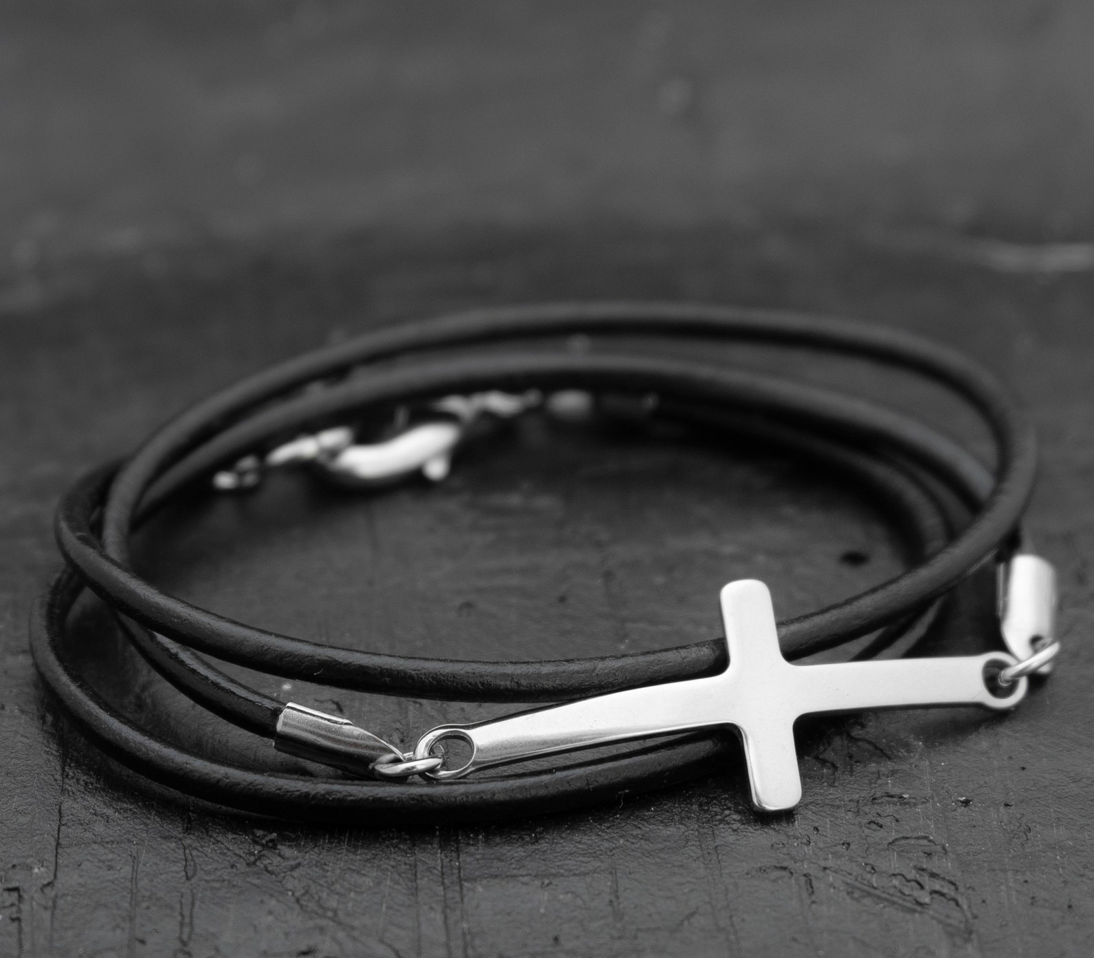 Men's Cross Bracelet Men's Religious Bracelet Men's Christian Bracelet