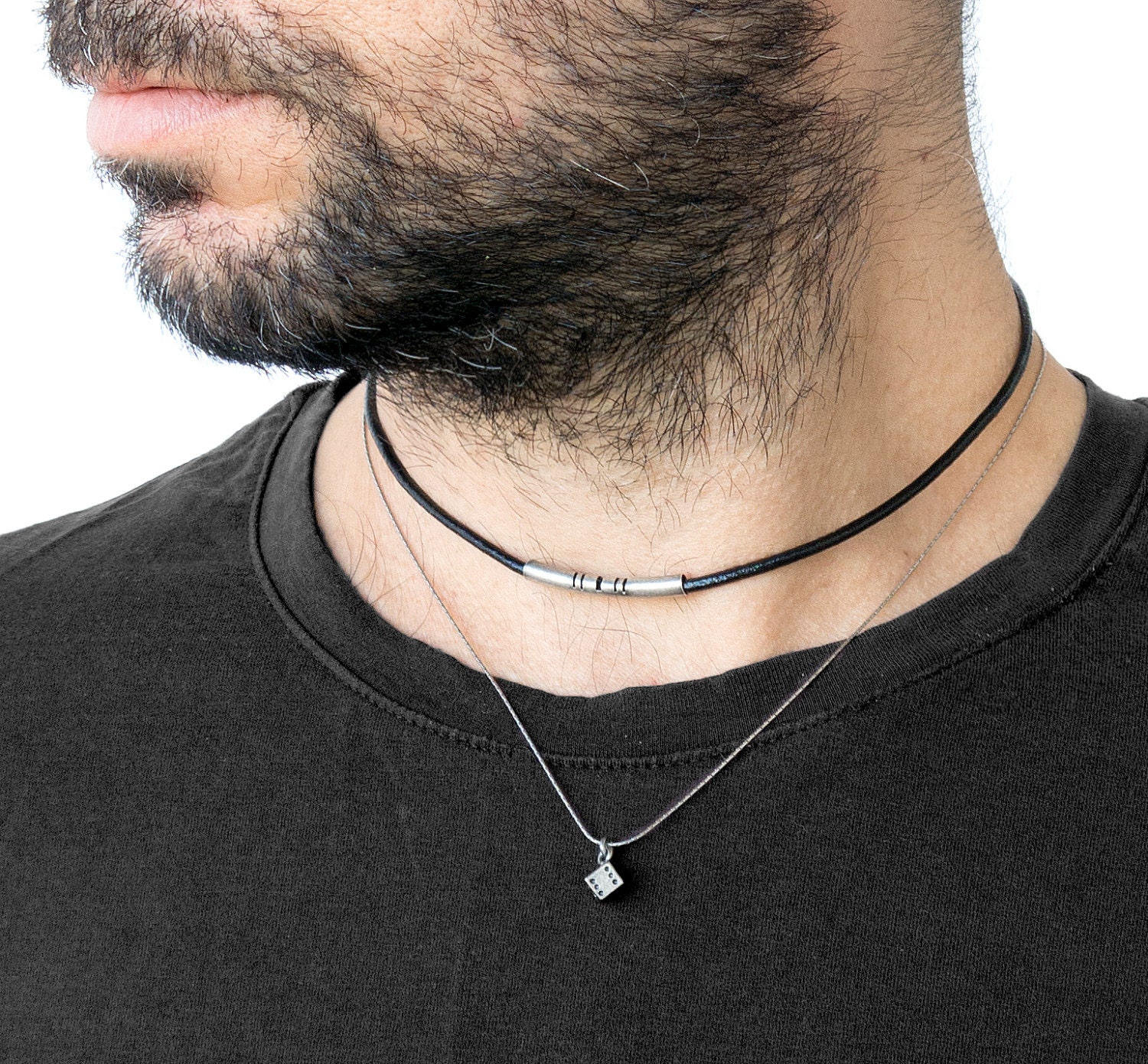 Men's Necklace Men's Silver Necklace Men's Etsy