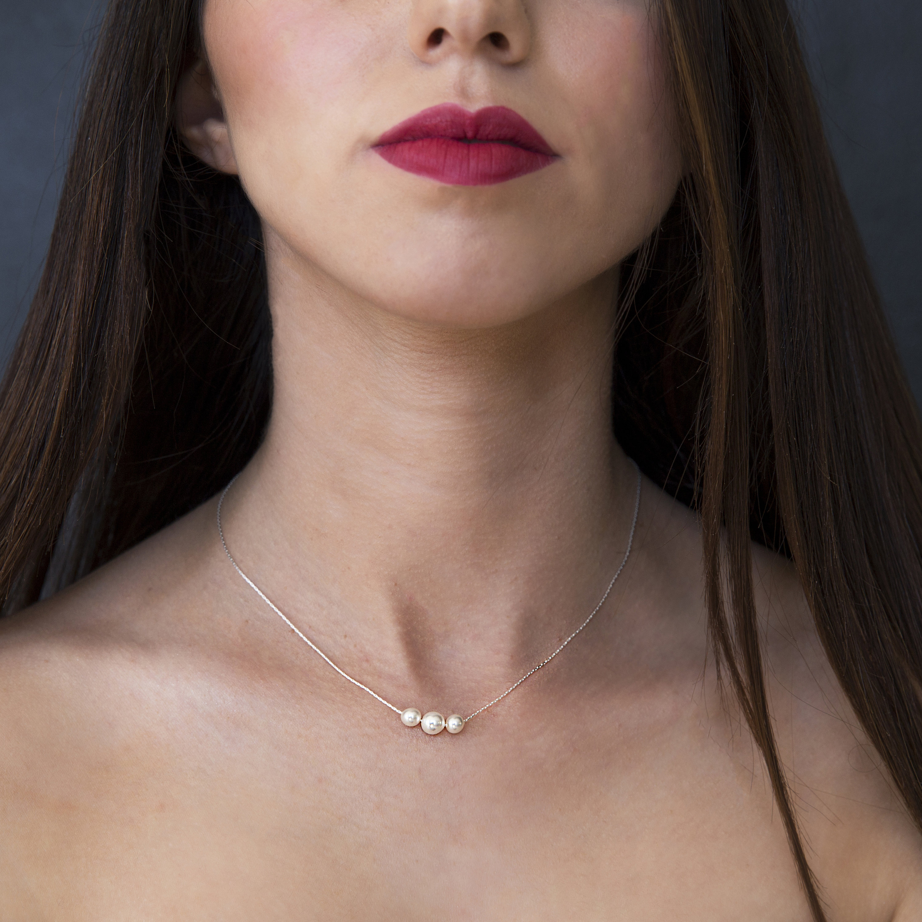 JUDY AND PAUL☆silver925 ellui simple minimal pearl necklace Silver Pearl Necklace, Simple Pearl Necklace, Silver & Pearl