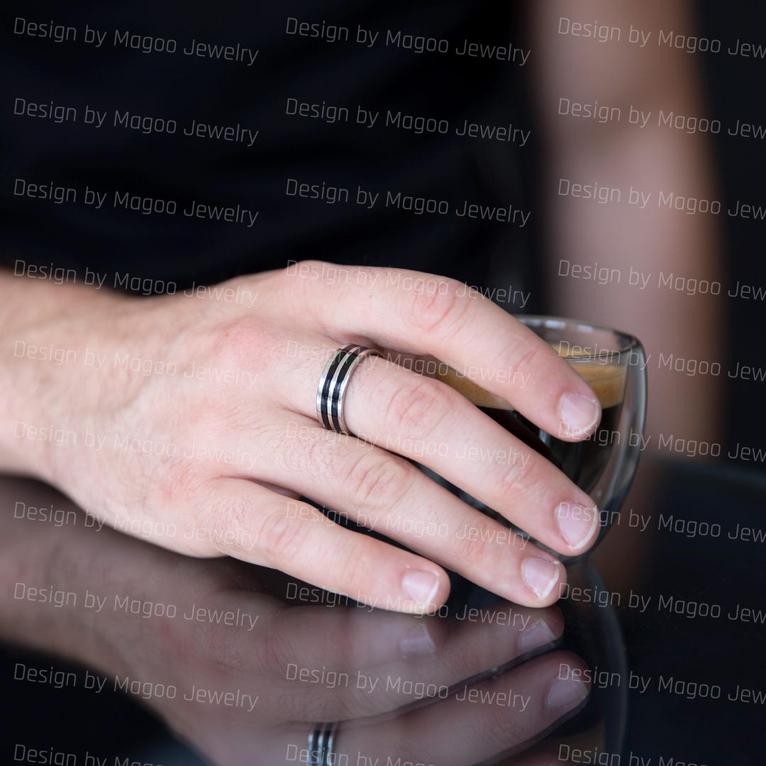Mens Stacking Ring, Men Wide Band, Mens Stainless Steel Ring, Mens ...