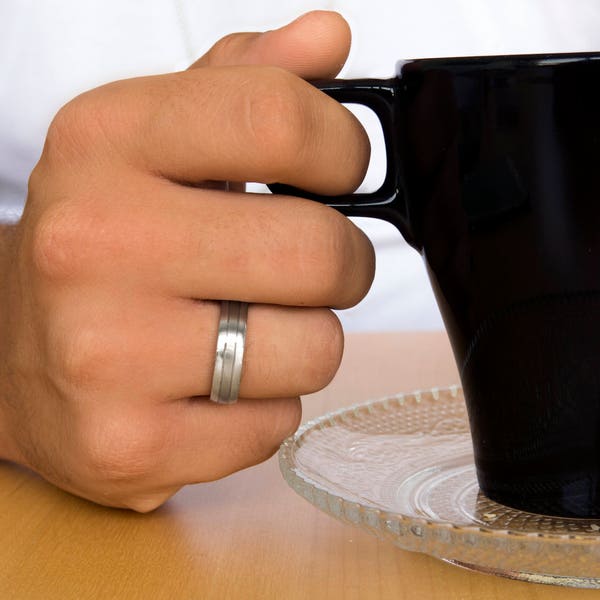 Anello classico, anello da uomo in acciaio inossidabile, fede nuziale da uomo, anello di fidanzamento da uomo, anello regalo per lui, anello di fidanzamento da uomo