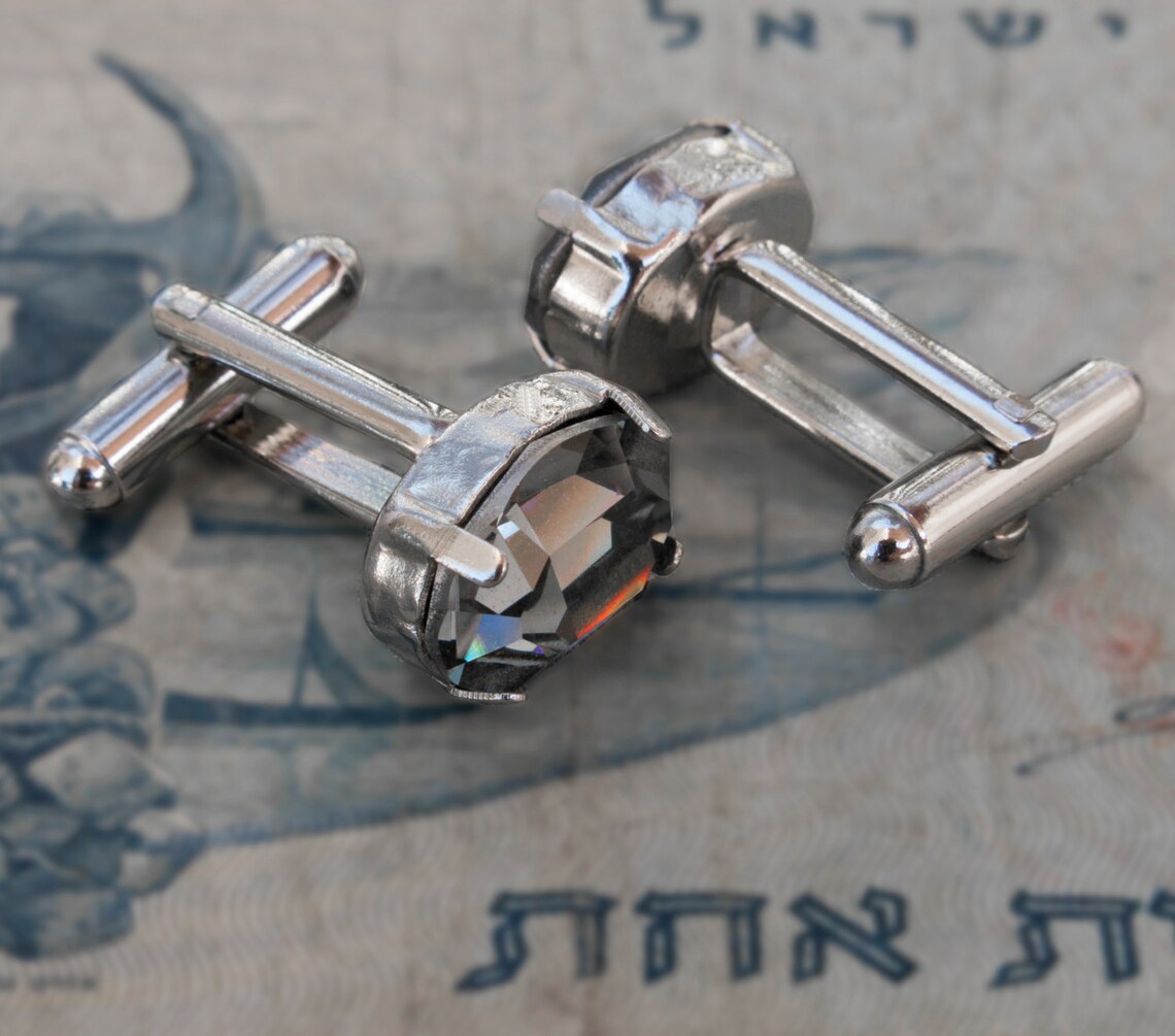 Men's Cufflinks Crystals Cufflinks Grooms Cufflinks Etsy