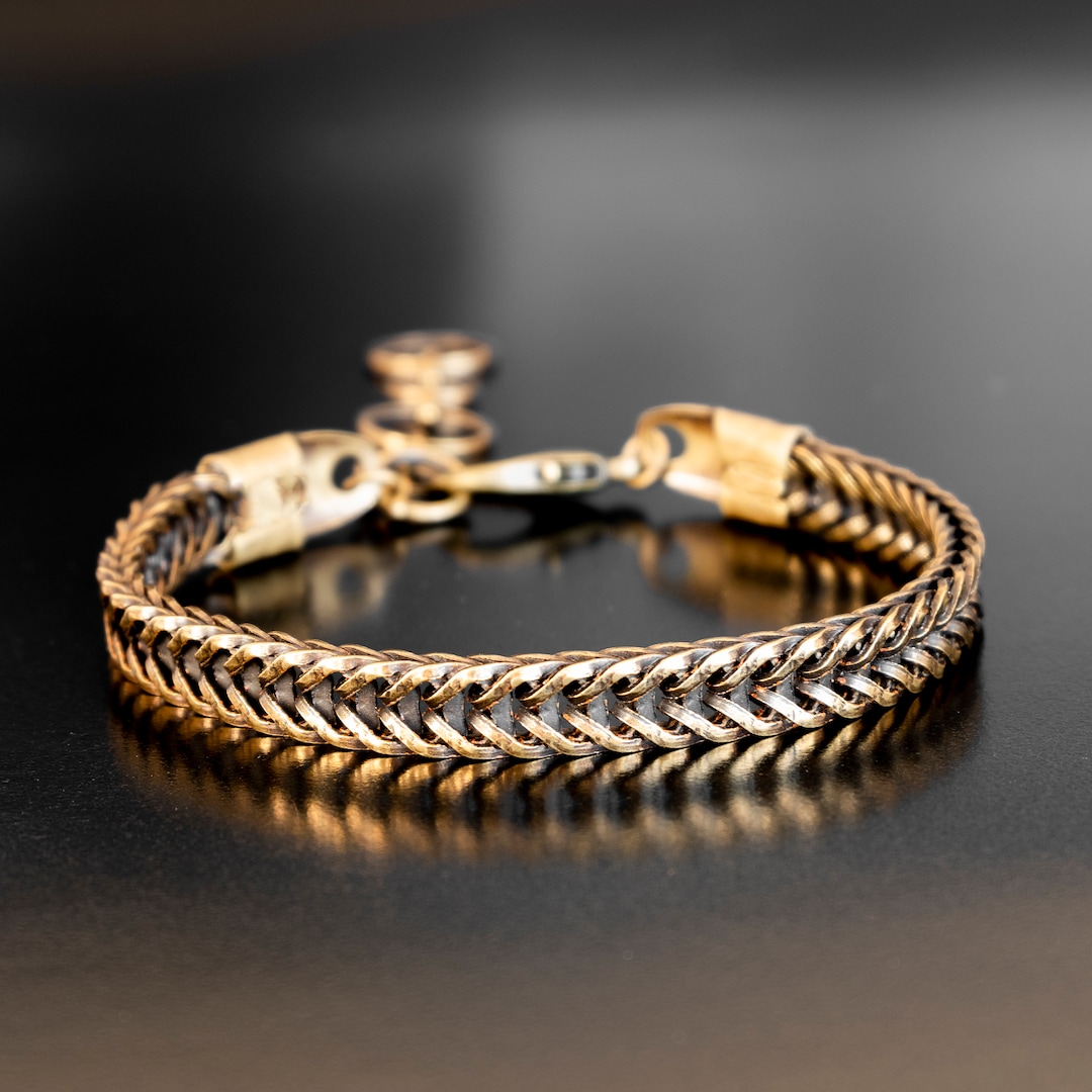 Mens Brass Chain Bracelet, Men Brass Bracelet, Men Cuff Mens Brass Chain Bracelet, Men Brass Bracelet, Men Cuff