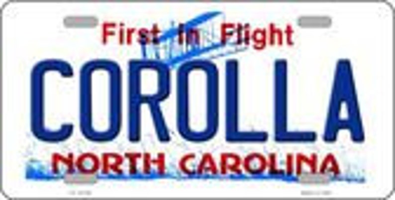 Carolina Girl Blue Metal Novelty License Plate