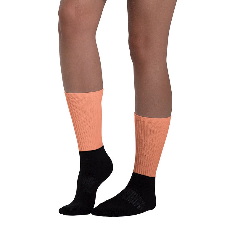 salmon colored socks