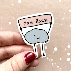 You Rock vinyl sticker // cute sticker // you rock sticker image 1
