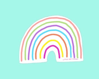 Rainbow Vinyl Die Cut Sticker // Vinyl Sticker