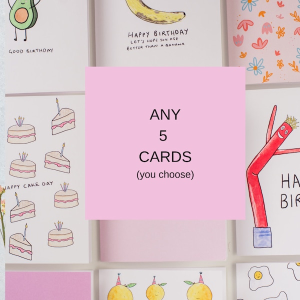 Any 5 cards // Greeting Card Bundle // Bundle and Save