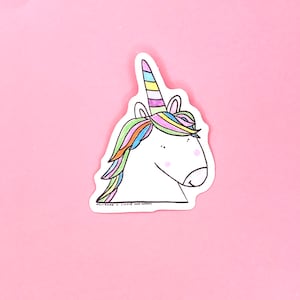Adesivo in vinile unicorno // adesivo carino // adesivo unicorno